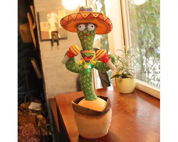 Jucarie de plus Cactus dansator cu acumulator