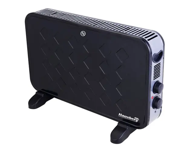 Convector electric Hausberg HB-8220, 2000 W, 2 nivele de putere, termostat reglabil, cu ventilator