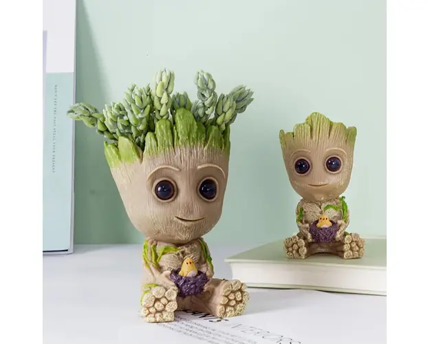 Suport figurina Grooty ganditor, ghiveci plante