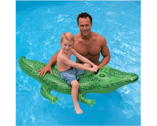 Saltea gonflabila Crocodil, model 58546, 168 x 86 cm, Verde