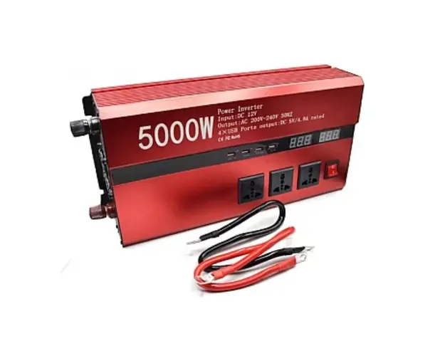 Invertor Auto, 12V, Display Dublu cu 4 Mufe USB, 2 iesiri