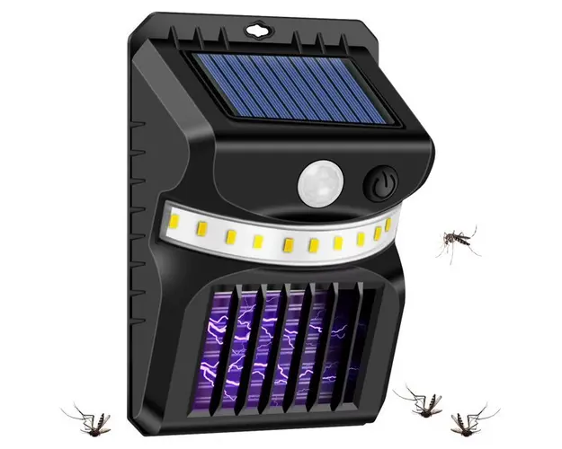 Lampa solara cu senzor de miscare si lampa UV impotriva tantarilor