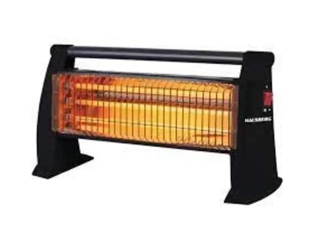 Radiator Hausberg HB 8101 cu 3 rezistente quartz, putere 1500 W, 3 trepte incalzire, sistem de protectie impotriva rasturnarii