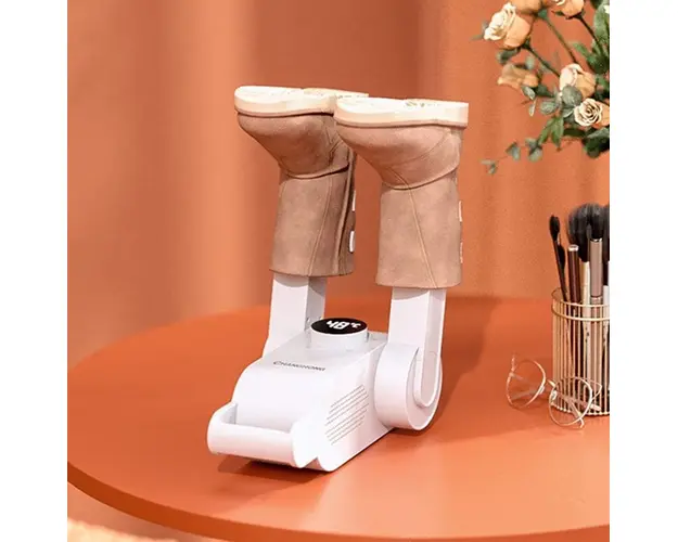 Uscator electric pentru incaltaminte cu functie de dezinfectare UV, suport reglabil si temporizator, design pliabil