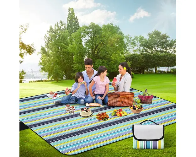 Patura impermeabila pentru plaja sau camping,150 x 145 cm, diverse culori