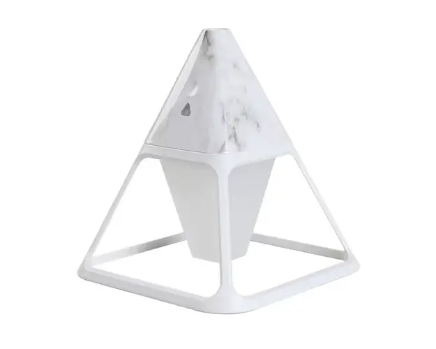 Umidificator cu ultrasunete in forma de piramida, capacitate 140 ml, telecomanda