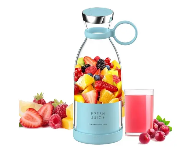 Mini Blender portabil - Smoothie & Shake, incarcare usb 6 Lame otel Inoxidabil, 380 ml
