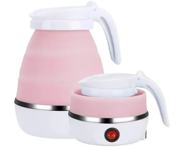 Fierbator electric pliabil, Silicon/Inox, 600W, 0.6L