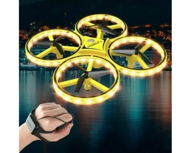 Drona Anti Coliziune, Inteligenta, cu LED, Greutate 73g, RC Gravity cu Telecomanda, Quadcopter Smart