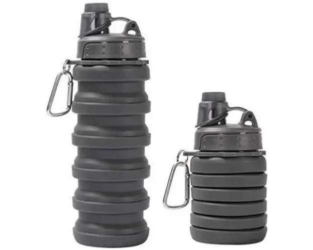 Sticla de apa pliabila din silicon BPA free, 500 ml