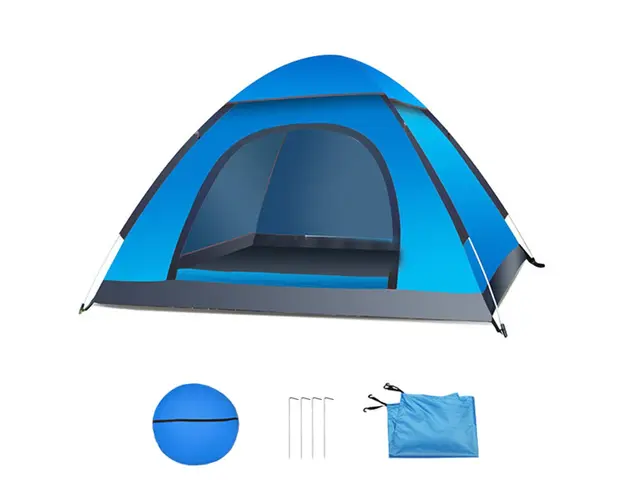Cort camping cu deschidere automata pop-up, impermeabil, protectie UV, 2 usi