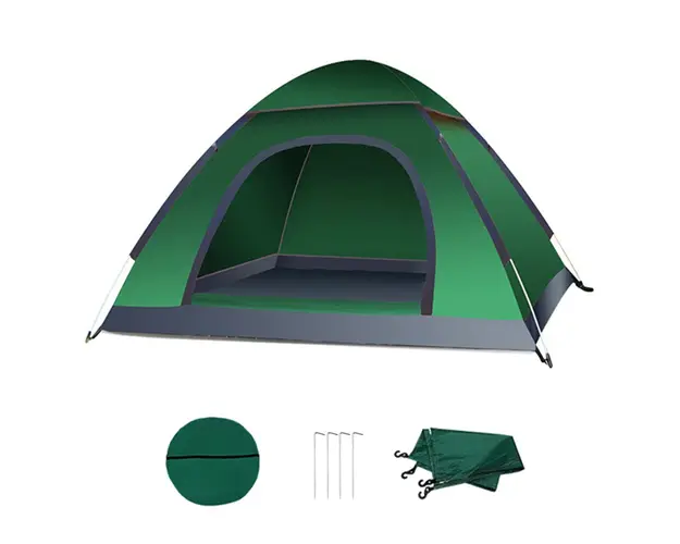 Cort camping cu deschidere automata pop-up, impermeabil, protectie UV, 2 usi