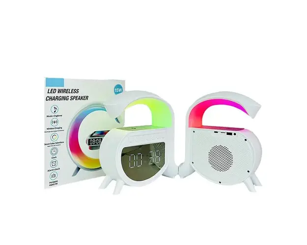Difuzor cu incarcare Wireless si LED-uri, Lampa de Atmosfera, 6 Moduri de Lumina, pentru Telefoane