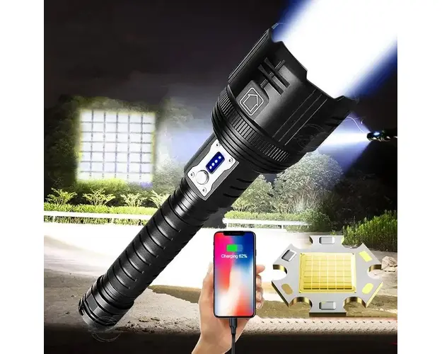 Lanterna profesionala LED XHP360, 5000 lumeni, 5 moduri luminare, Zoom, incarcare USB