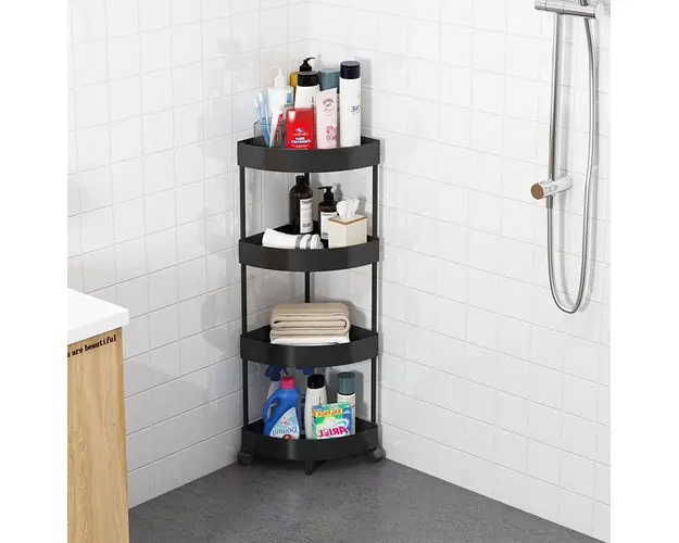 Etajera cu 4 rafturi pentru colt, coltar pentru living, baie, bucatarie 28 x 22 x 85cm