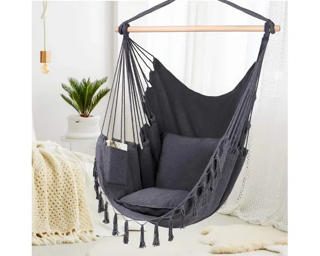Hamac tip leagan suspendat, cu doua perne