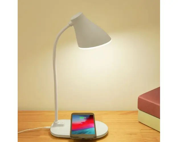 Lampa LED de birou cu functie de incarcare wireless pentru telefoane