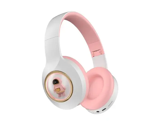 Casti wireless YDM55 iluminate LED, design desene animate