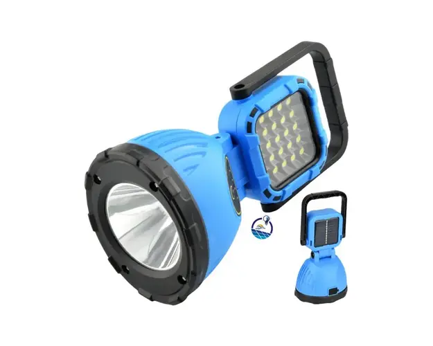 Lanterna portabila multifunctionala cu incarcare solara si reincarcabila prin USB, cu lumina de lucru ajustabila la 180 pentru camping