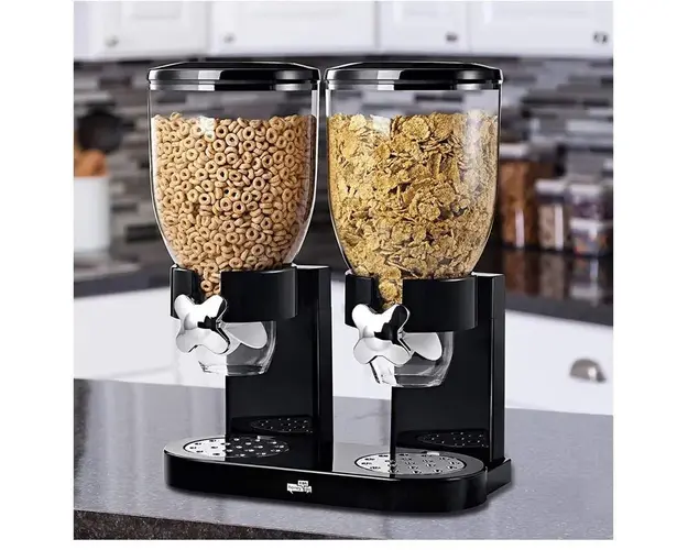 Dispenser dublu pentru cereale, 4 Litri - cate 2L/dozator