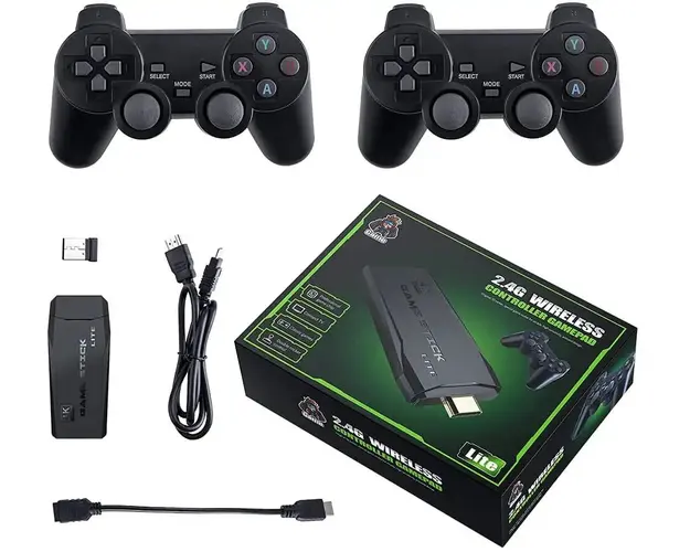 Consola mini jocuri retro M8 Full HD, 2 controllere wireless 2.4G, HDMI