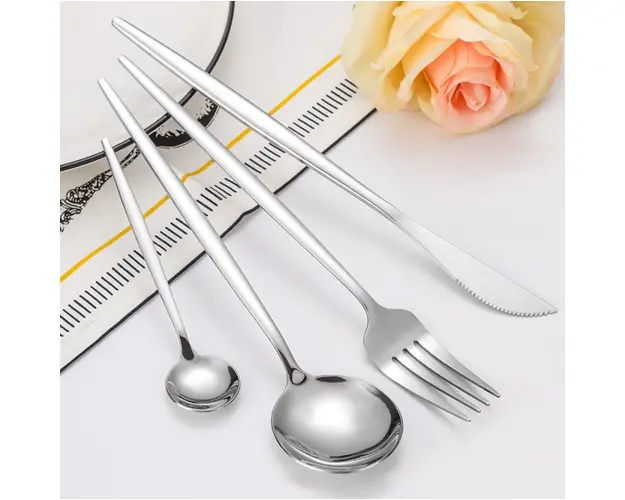 Set tacamuri 24 piese stil portughez, otel inoxidabil