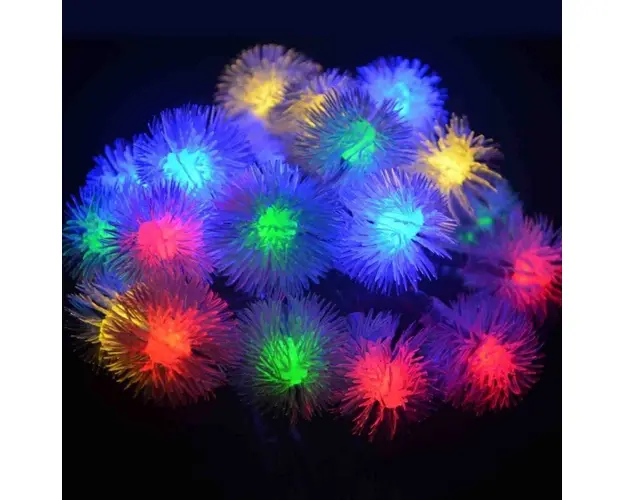 Instalatie Snowflakes LED 50 Balls, fulgi de zapada, multicolor