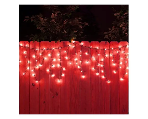 Instalatie Craciun 4 metri, 100 LED-uri tip turturi, franjuri, interconectabile, diverse culori