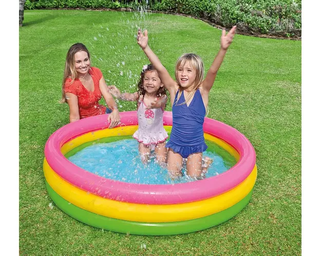 Piscina gonflabila pentru copii cu baza moale, Intex