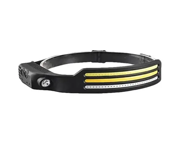 Lanterna cap LED, 1200 lumeni, Senzor de miscare, 5 Moduri lumina, Negru