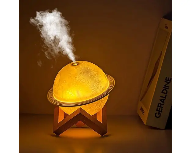 Difuzor ulei esential, in forma de planeta, umidificator, 3 tipuri de lumina, capacitate 200 ml