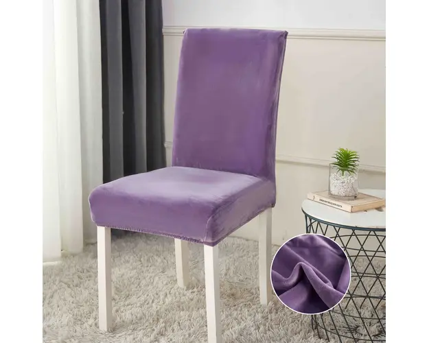 Set 6 huse universale, elastice, pentru scaun, din catifea