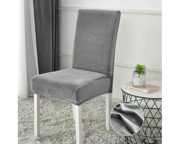 Set 6 huse universale, elastice, pentru scaun, din catifea