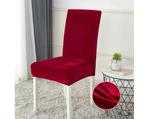 Set 6 huse universale, elastice, pentru scaun, din catifea