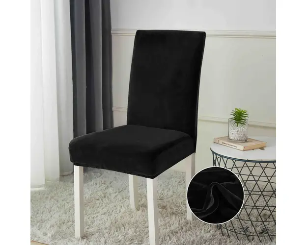 Set 6 huse universale, elastice, pentru scaun, din catifea