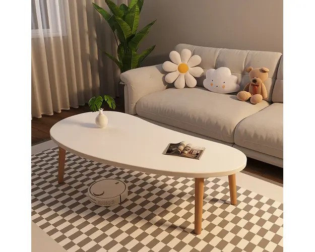Masuta cafea minimalista pentru sufragerie, din lemn MDF, 4 picioare