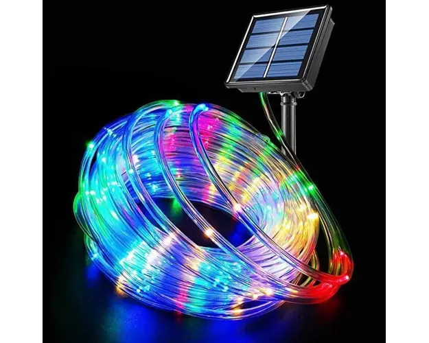 Ghirlanda luminoasa solara tip furtun cu LED, 12 metri sau 22 metri