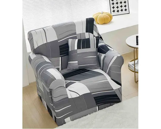 Husa fotoliu din bumbac elastic 90-140 cm