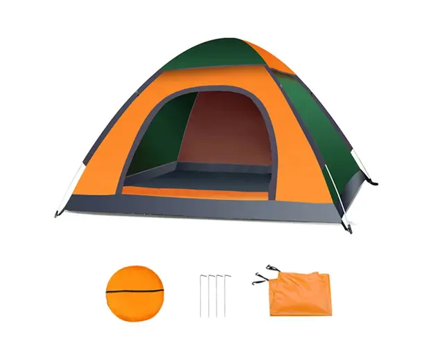 Cort camping cu deschidere automata pop-up, impermeabil, protectie UV, 2 usi