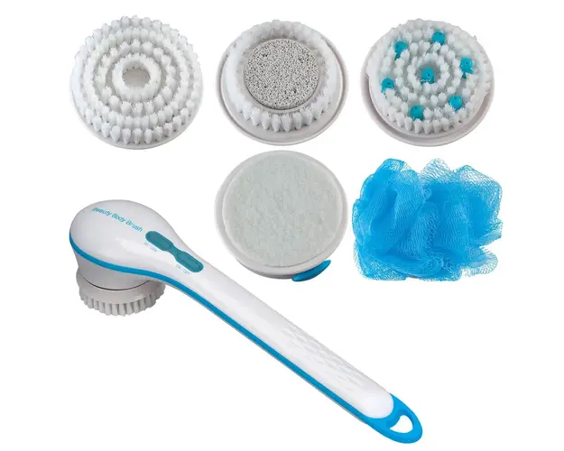 Perie de baie rotativa, pentru curatare si masaj sub dus, 5 in 1, Spin Spa