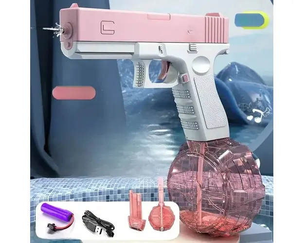 Pistol electric cu jet de apa, 1 rezervor, incarcare USB