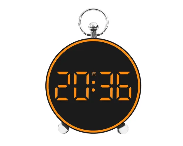 Ceas desteptator digital LED 4,4" cu afisaj color, comanda vocala si alarme personalizabile - trezeste ecranul prin bataie din palme