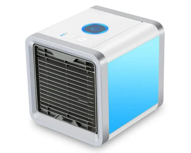 Mini aparat portabil pentru racit aerul, alimentare USB, lumina ambientala