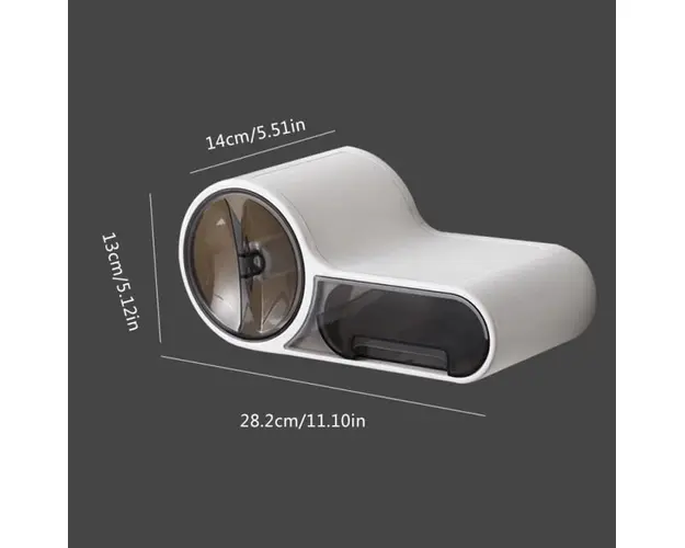 Suport de perete pentru hartie igienica si telefon, cu sertar depozitare