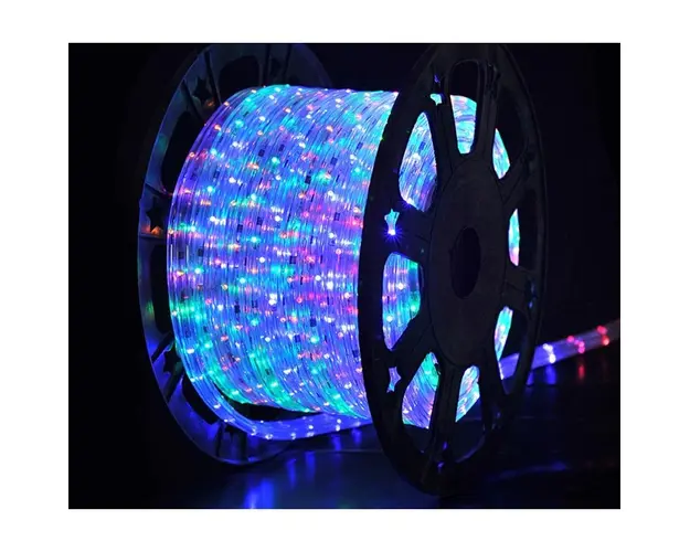 Instalatie tip furtun luminos cu LED, 80m, diverse culori