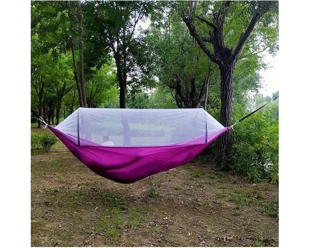 Hamac cu plasa antiinsecte, 140x270 cm, Magenta