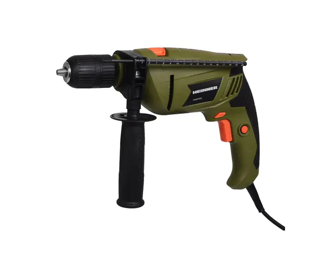 Masina de gaurit si insurubat (bormasina) cu percutie Heinner VMGP005, 800 W, 3100 RPM, mandrina automata, motor din cupru