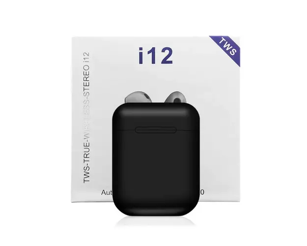 Casti Bluetooth Wireless i12 TWS Waterproof, Touch Control, 3D Sound
