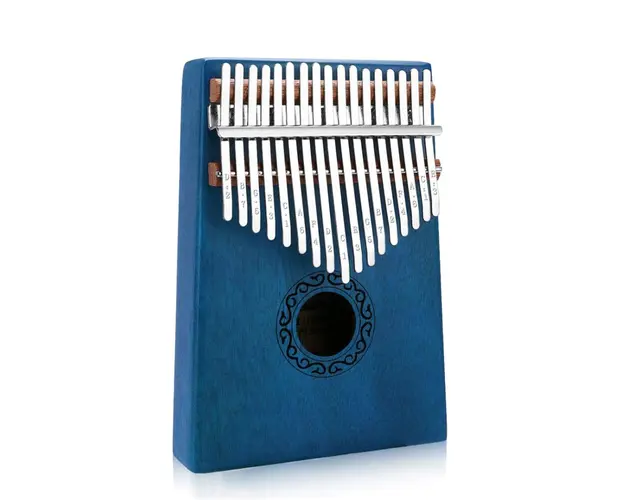 Instrument muzical din lemn cu incinta si 17 note, Kalimba, mini-pian