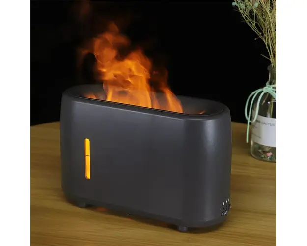 Umidificator Andowl cu difuzor de aroma, cu flacara falsa, telecomanda, temporizator, 240ml, Q-XJ160